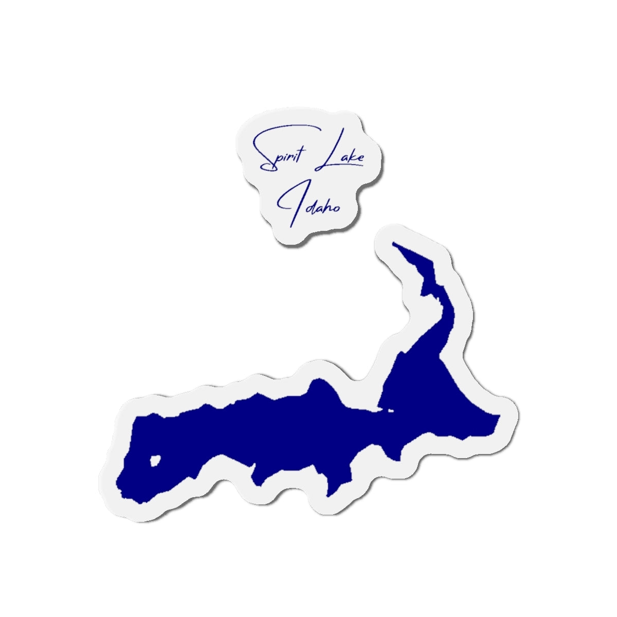 Idaho  Spirit  Lake  Die  Cut  Magnet  front  position  view  from  front  4  x  4.webp