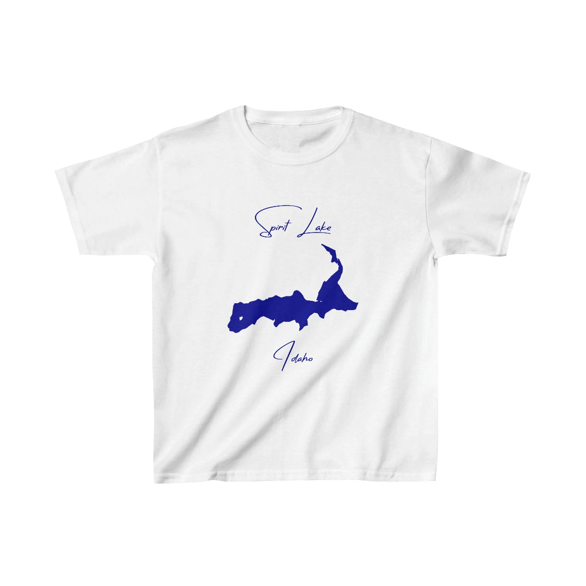 Idaho  Spirit  Lake  Youth  T-shirt  front  position  view  from  front  white.webp