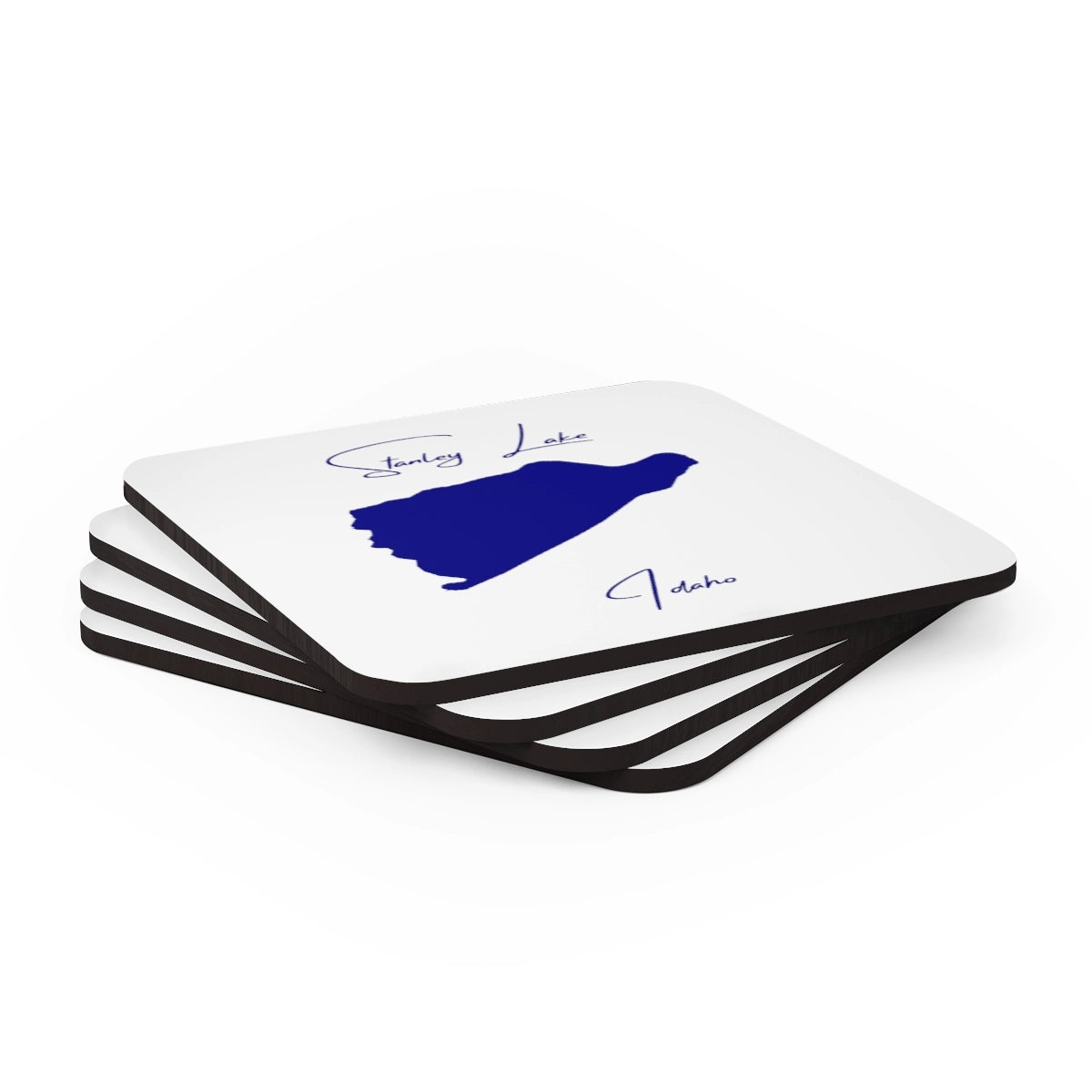 Idaho  Stanley  Lake  Coaster  Set  front  position  view  from  stacked  3.75  x  3.75.webp