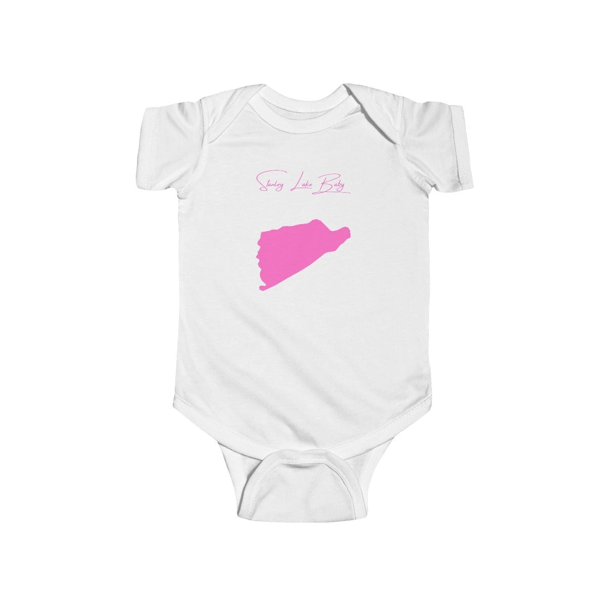 Idaho  Stanley  Lake  Onesie  front  position  view  from  front  white.webp