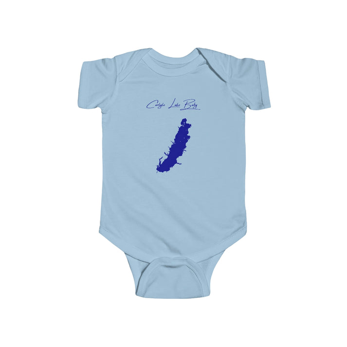 Illinois  Carlyle  Lake  Onesie  front  position  view  from  front  light  blue.webp