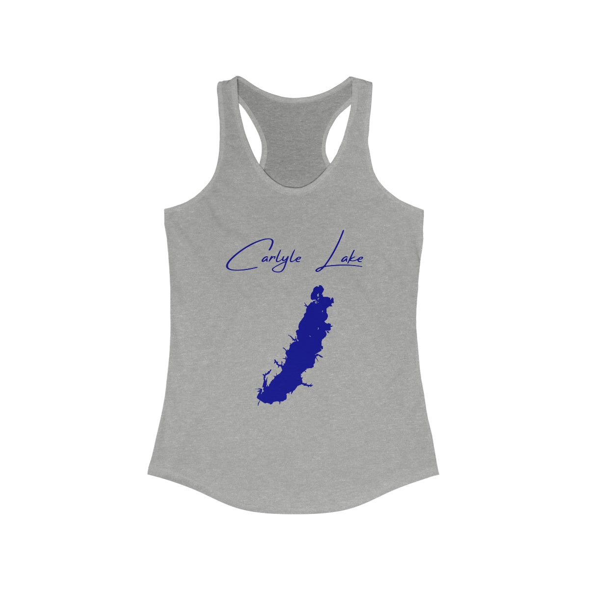 Illinois  Carlyle  Lake  Racerback-Tank  front  position  view  from  front  heather  grey.webp