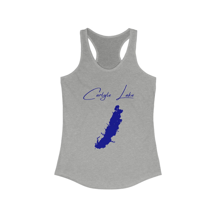 Illinois  Carlyle  Lake  Racerback-Tank  front  position  view  from  front  heather  grey.webp
