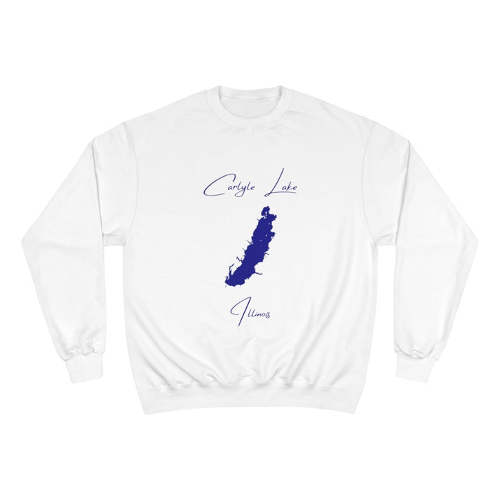 Illinois  Carlyle  Lake  Sweatshirt  front  position  view  from  front  white.webp