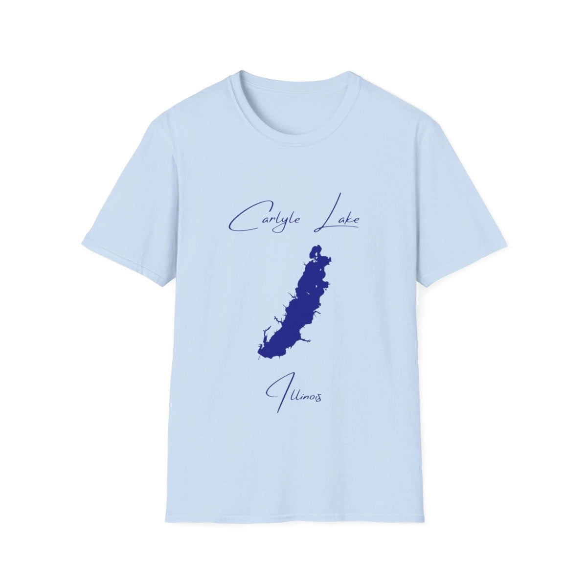 Illinois  Carlyle  Lake  T-shirt  front  position  view  from  front  light  blue.webp