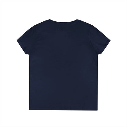 Illinois  Carlyle  Lake  V-Neck  Boho  T-shirt  back  position  view  from  back  navy.webp