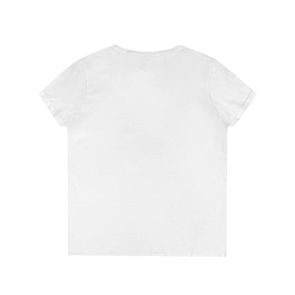 Illinois  Carlyle  Lake  V-Neck  Boho  T-shirt  back  position  view  from  back  white.webp
