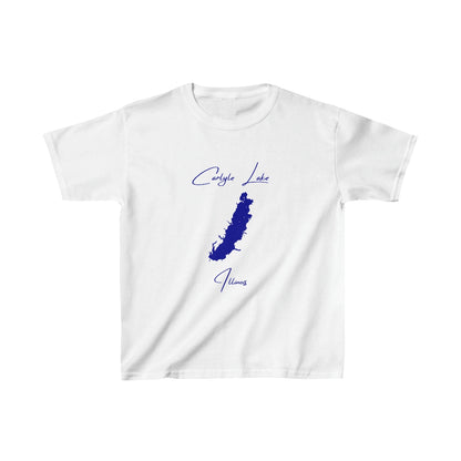 Illinois  Carlyle  Lake  Youth  T-shirt  front  position  view  from  front  white.webp