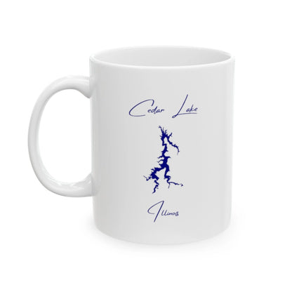 Illinois  Cedar  Lake  Ceramic  Mug  other  position  view  from  left  11oz.webp