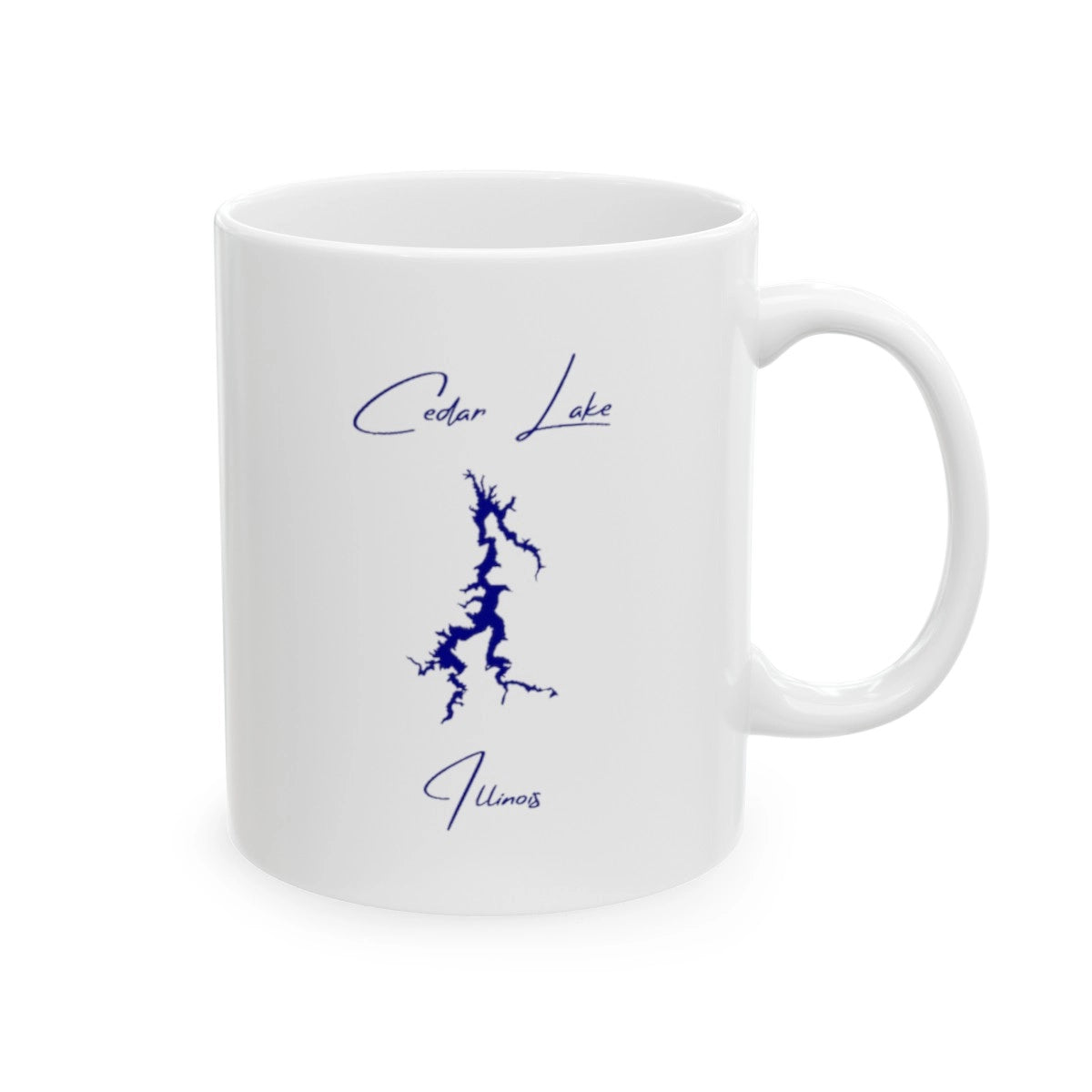 Illinois  Cedar  Lake  Ceramic  Mug  other  position  view  from  right  11oz.webp