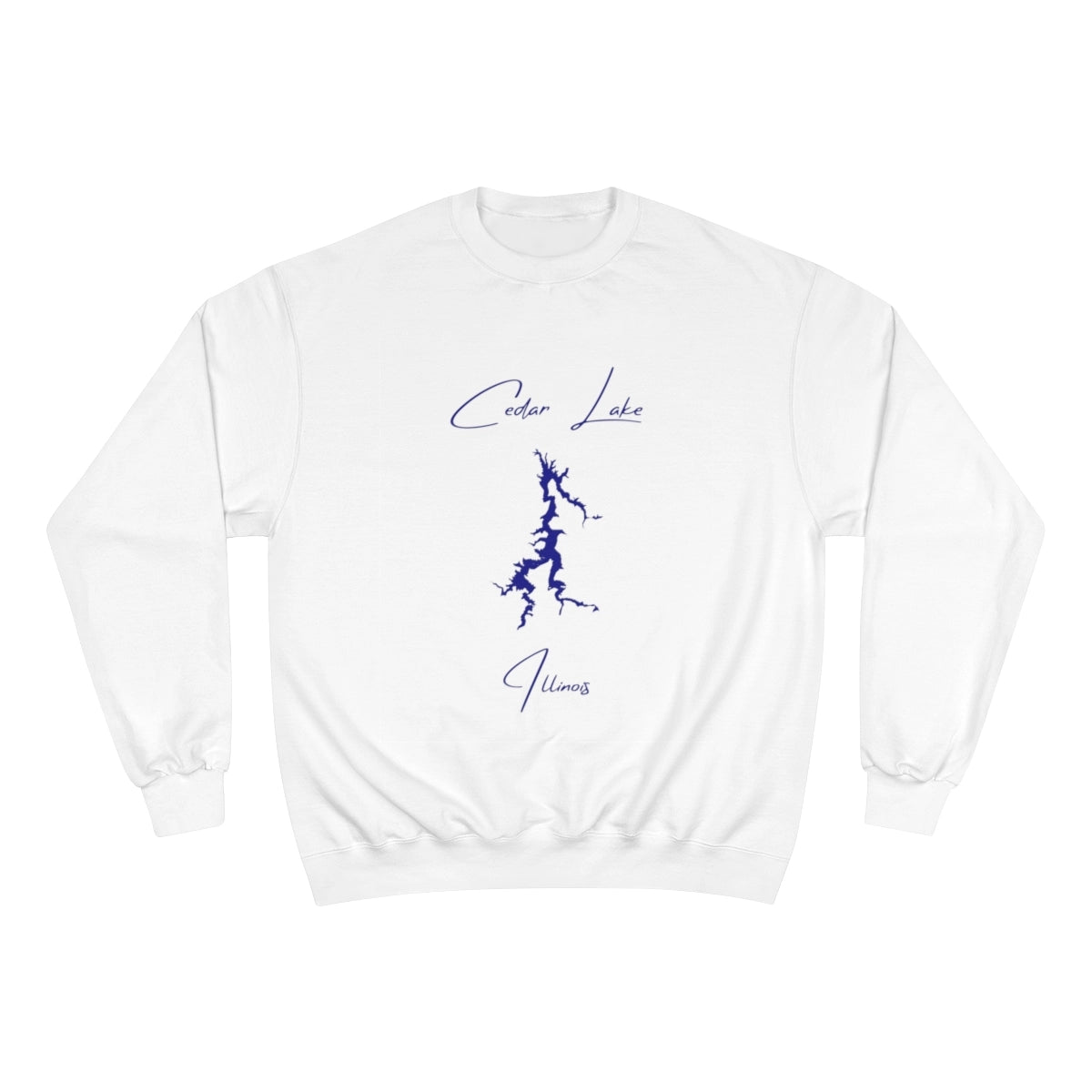 Illinois  Cedar  Lake  Sweatshirt  front  position  view  from  front  white.webp