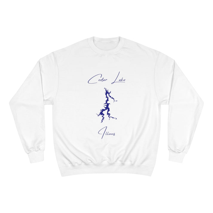 Illinois  Cedar  Lake  Sweatshirt  front  position  view  from  front  white.webp