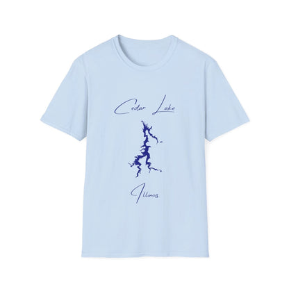 Illinois  Cedar  Lake  T-shirt  front  position  view  from  front  light  blue.webp