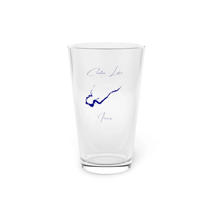 Illinois  Clinton  Lake  16oz  Pint  Glass  front  position  view  from  front  16oz.webp