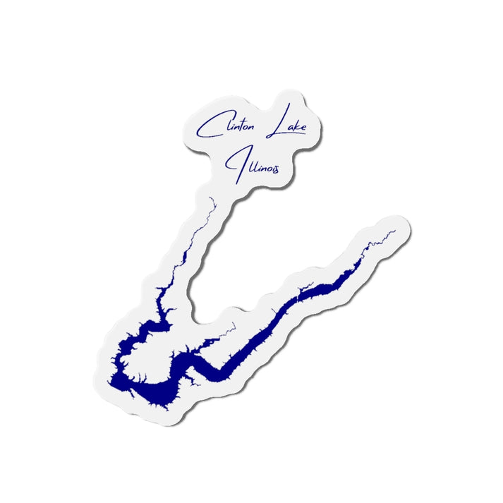 Illinois  Clinton  Lake  Die  Cut  Magnet  front  position  view  from  front  4  x  4.webp