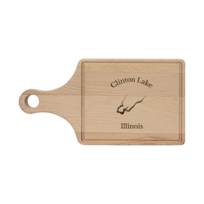 Illinois  Clinton  Lake  Engraved  Cutting  Board  front  position  view  from  front  maple.webp