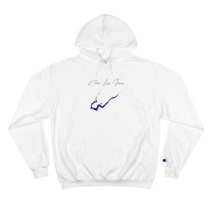 Illinois  Clinton  Lake  Hoodie  front  position  view  from  front  white.webp