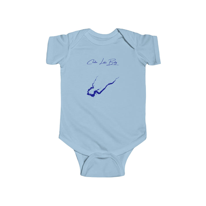 Illinois  Clinton  Lake  Onesie  front  position  view  from  front  light  blue.webp
