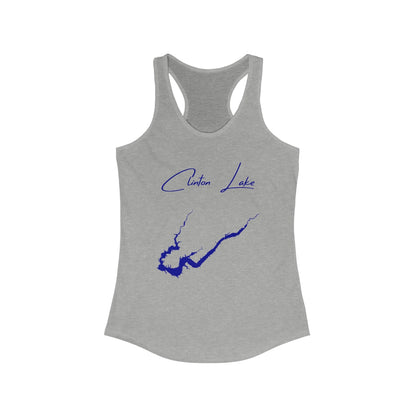 Illinois  Clinton  Lake  Racerback-Tank  front  position  view  from  front  heather  grey.webp