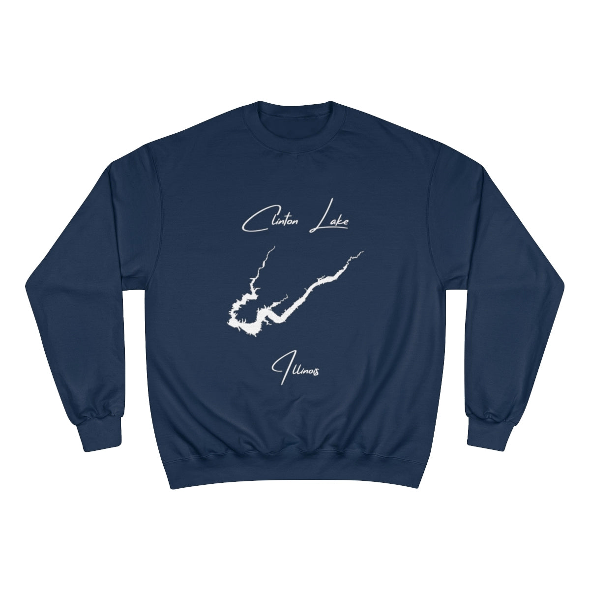 Illinois  Clinton  Lake  Sweatshirt  front  position  view  from  front  navy.webp