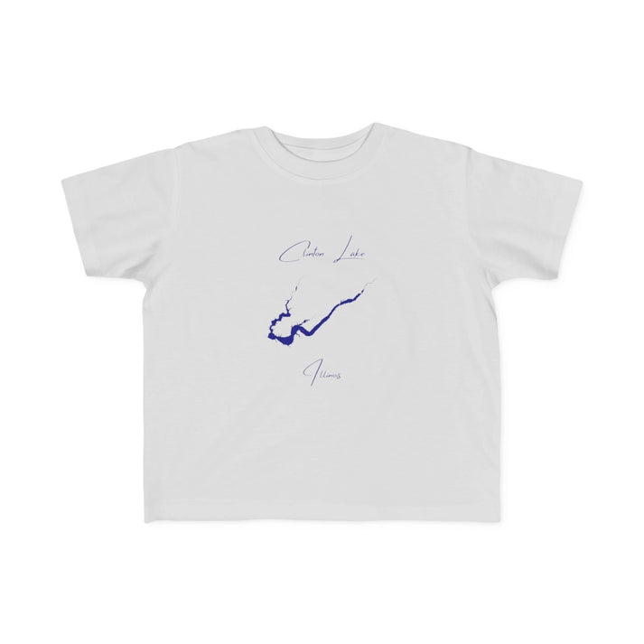 Illinois  Clinton  Lake  Toddler  T-shirt  front  position  view  from  front  silver.webp