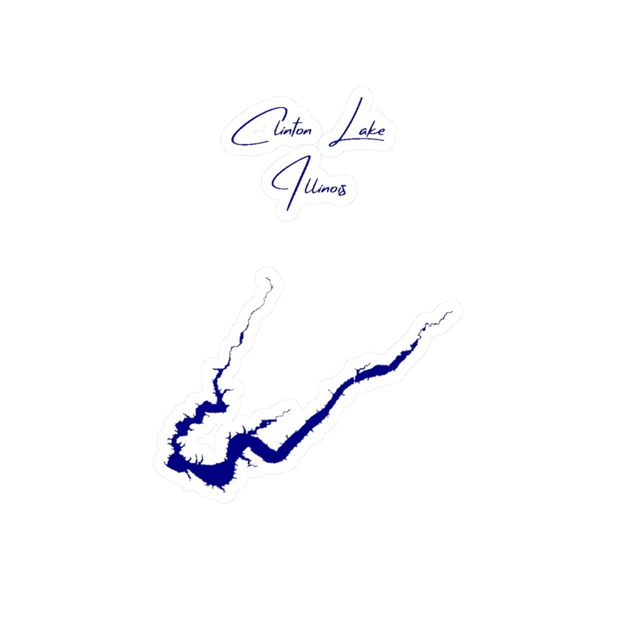 Illinois  Clinton  Lake  Vinyl  Decal  other  position  view  from  front  4  x  6.webp