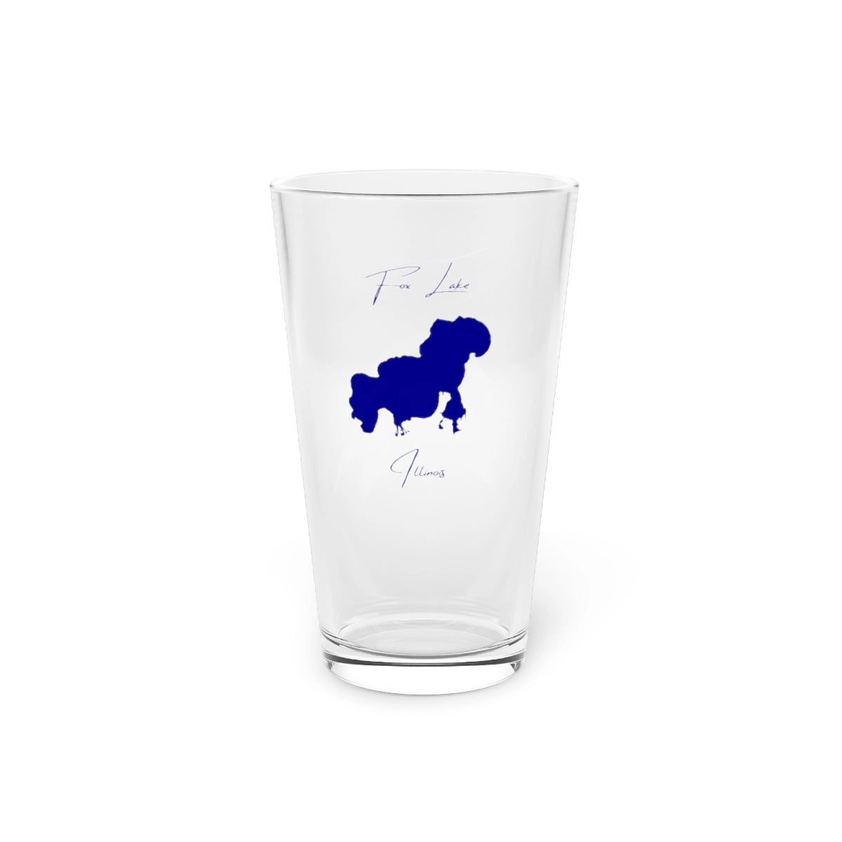 Illinois  Fox  Lake  16oz  Pint  Glass  front  position  view  from  front  16oz.webp