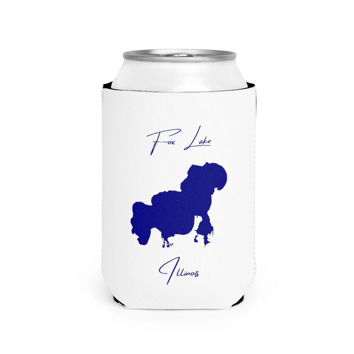 Illinois  Fox  Lake  Can  Koozie  front  position  view  from  front-2  white.webp