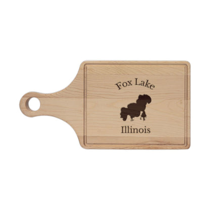Illinois  Fox  Lake  Engraved  Cutting  Board  front  position  view  from  front  maple.webp