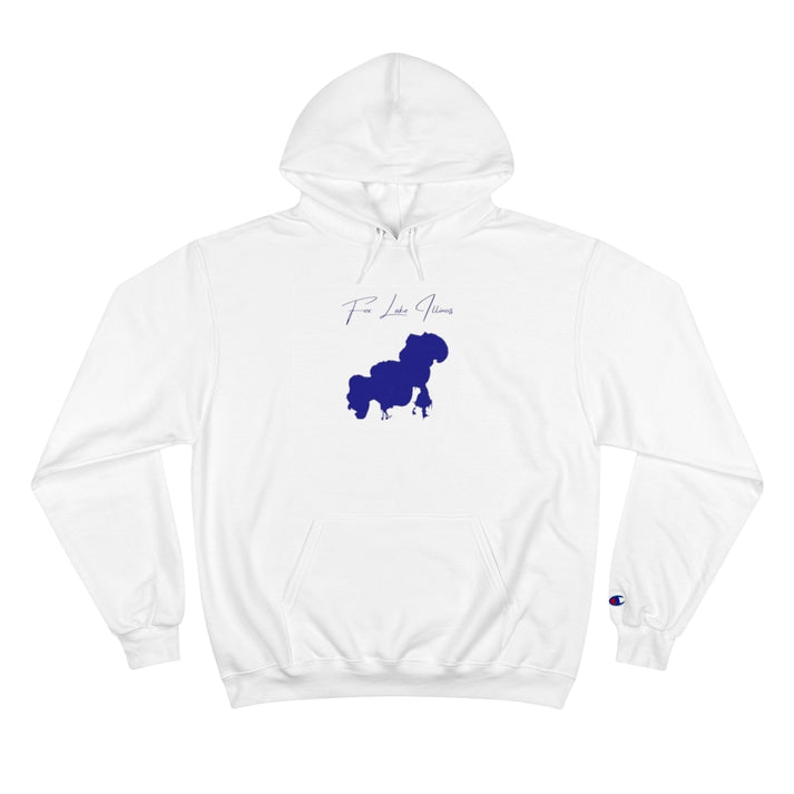 Illinois  Fox  Lake  Hoodie  front  position  view  from  front  white.webp