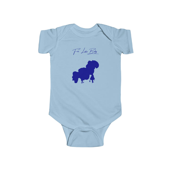 Illinois  Fox  Lake  Onesie  front  position  view  from  front  light  blue.webp
