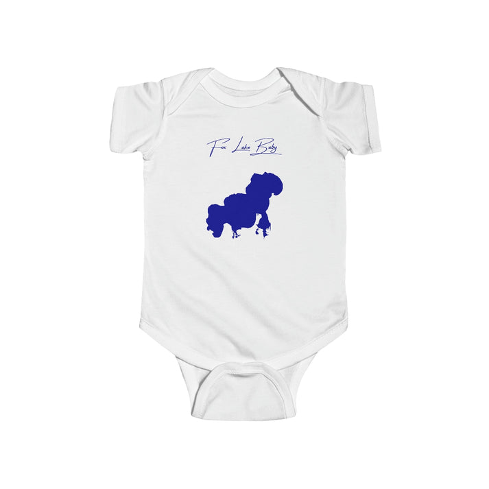 Illinois  Fox  Lake  Onesie  front  position  view  from  front  white.webp