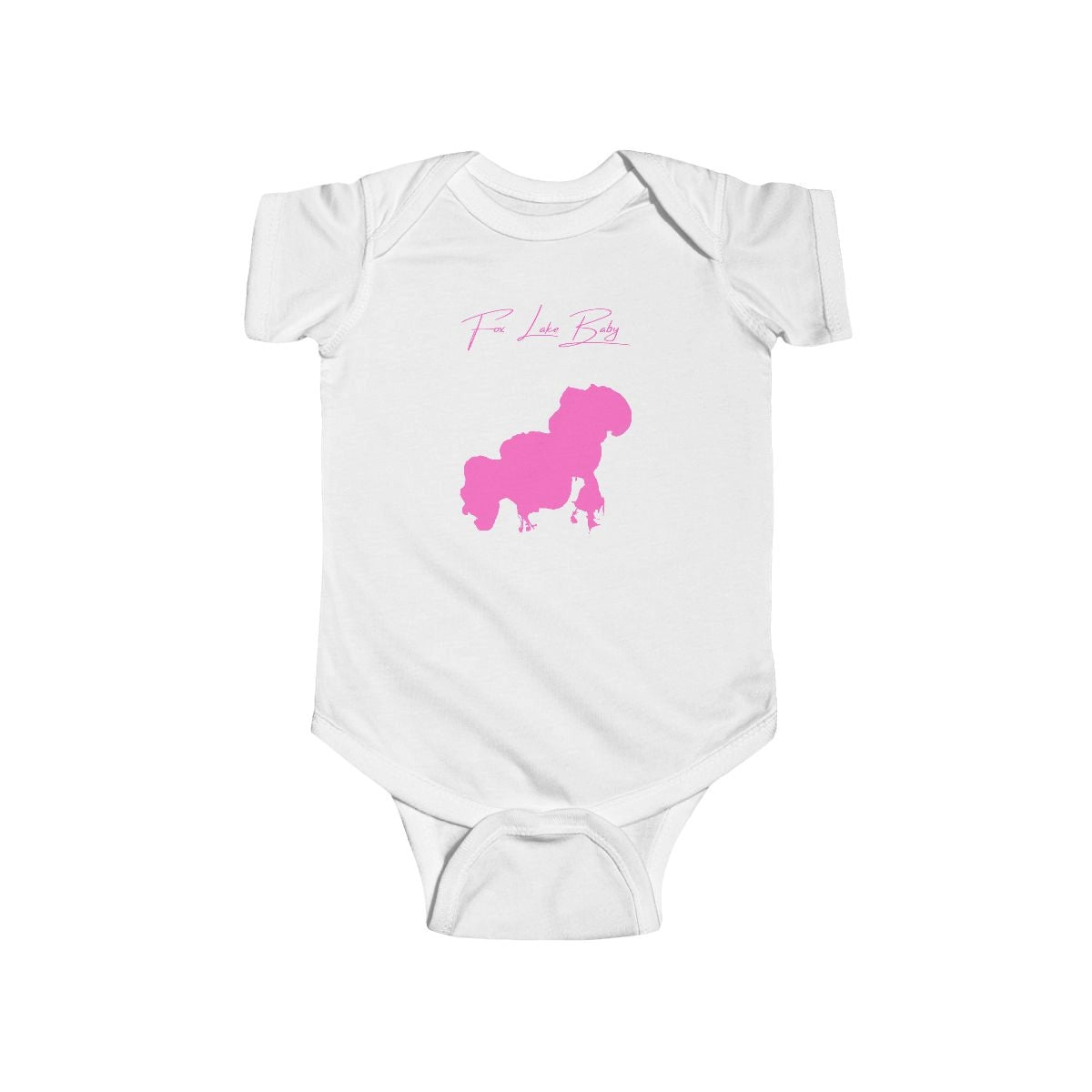 Illinois  Fox  Lake  Onesie  front  position  view  from  front  white.webp