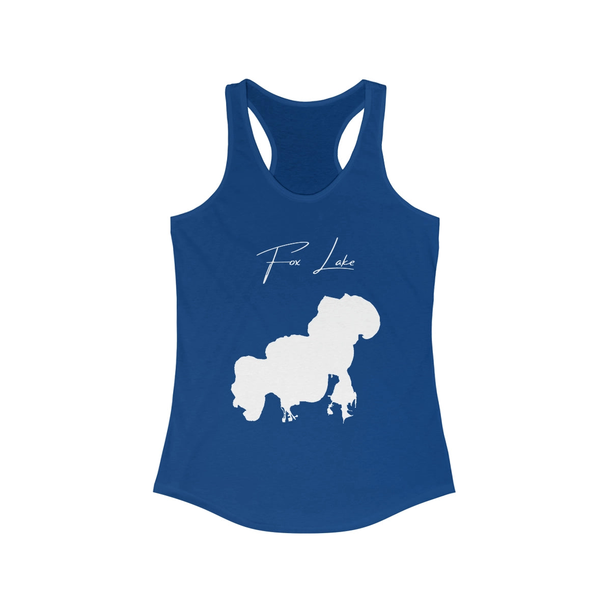 Illinois  Fox  Lake  Racerback-Tank  front  position  view  from  front  solid  royal.webp