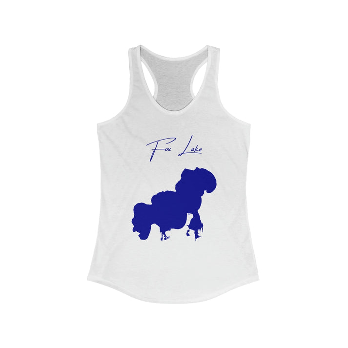 Illinois  Fox  Lake  Racerback-Tank  front  position  view  from  front  solid  white.webp