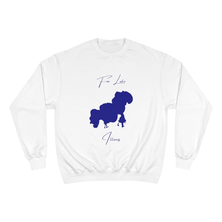 Illinois  Fox  Lake  Sweatshirt  front  position  view  from  front  white.webp