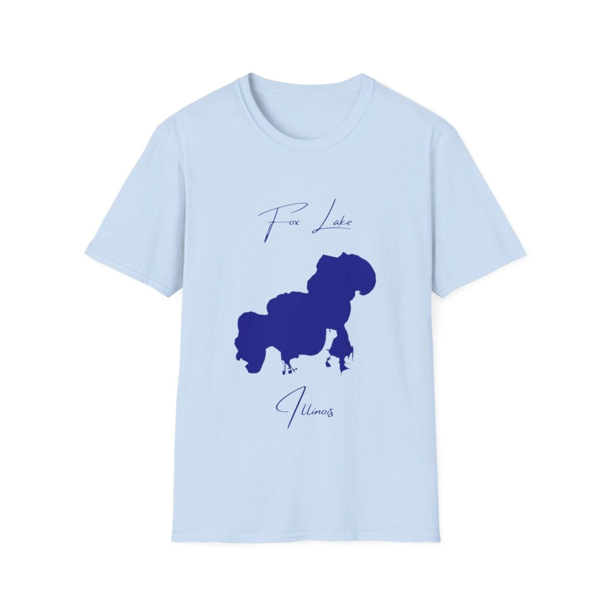 Illinois  Fox  Lake  T-shirt  front  position  view  from  front  light  blue.webp