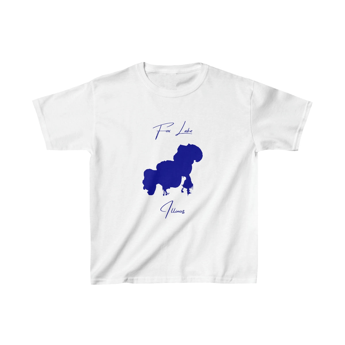Illinois  Fox  Lake  Youth  T-shirt  front  position  view  from  front  white.webp