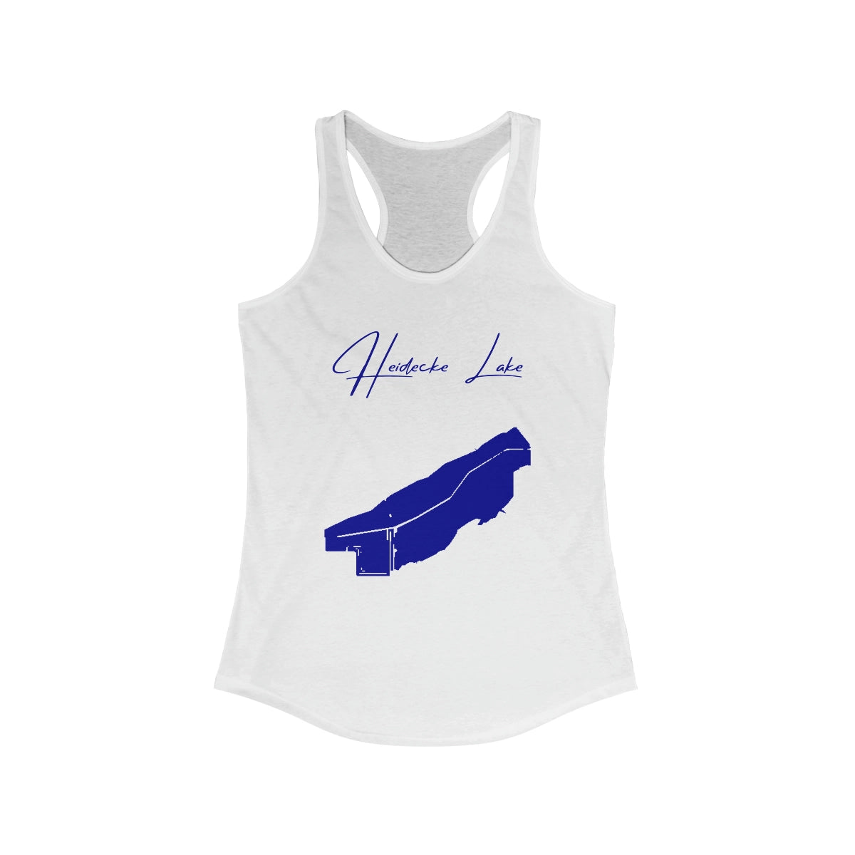 Illinois  Heidecke  Lake  Racerback-Tank  front  position  view  from  front  solid  white.webp
