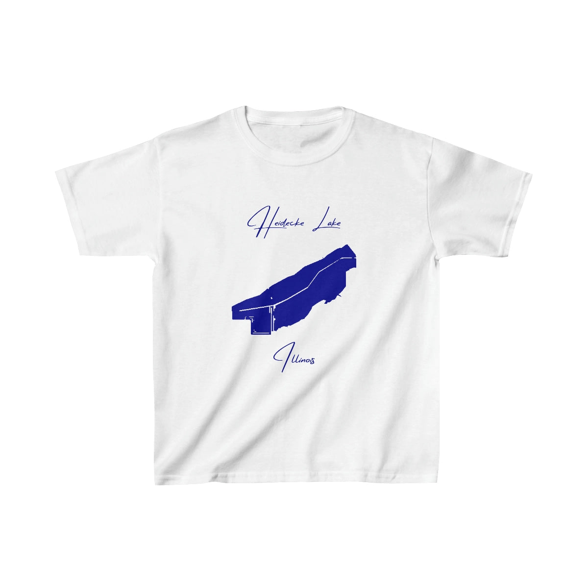Illinois  Heidecke  Lake  Youth  T-shirt  front  position  view  from  front  white.webp