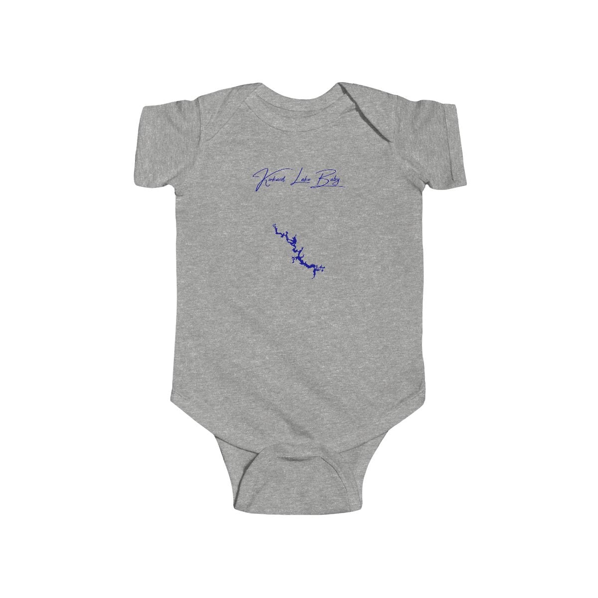 Illinois  Kinkaid  Lake  Onesie  front  position  view  from  front  heather.webp