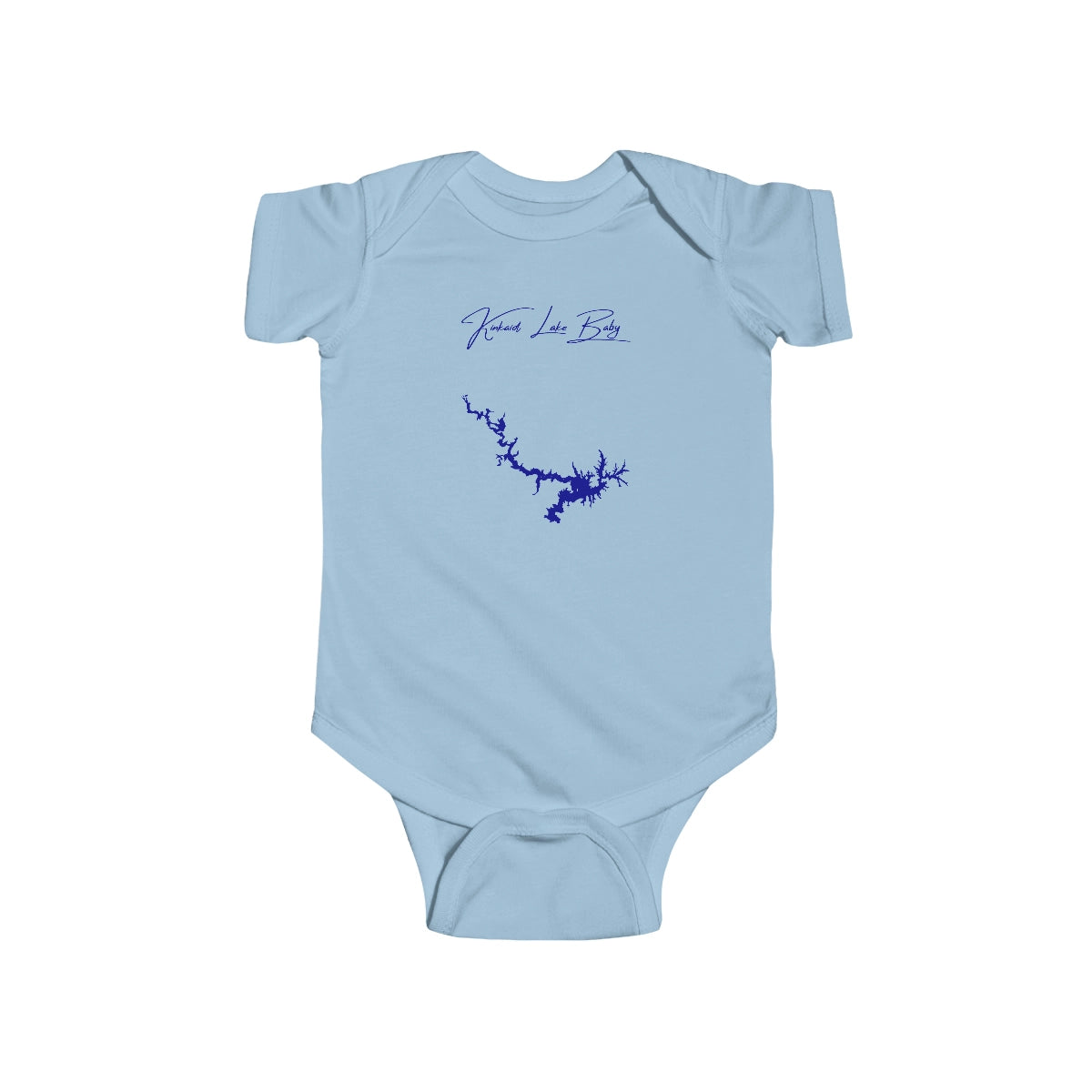 Illinois  Kinkaid  Lake  Onesie  front  position  view  from  front  light  blue.webp