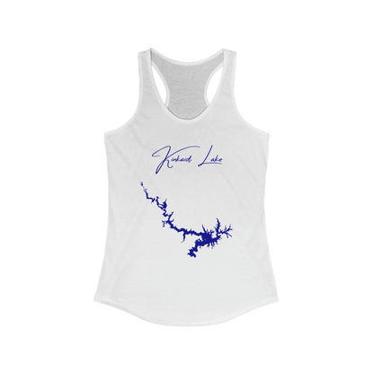 Illinois  Kinkaid  Lake  Racerback-Tank  front  position  view  from  front  solid  white.webp