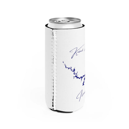 Illinois  Kinkaid  Lake  Slim  Can  Koozie  all  position  view  from  right  white.webp