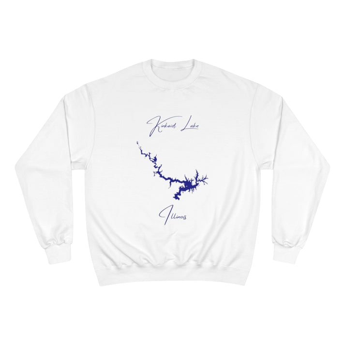 Illinois  Kinkaid  Lake  Sweatshirt  front  position  view  from  front  white.webp