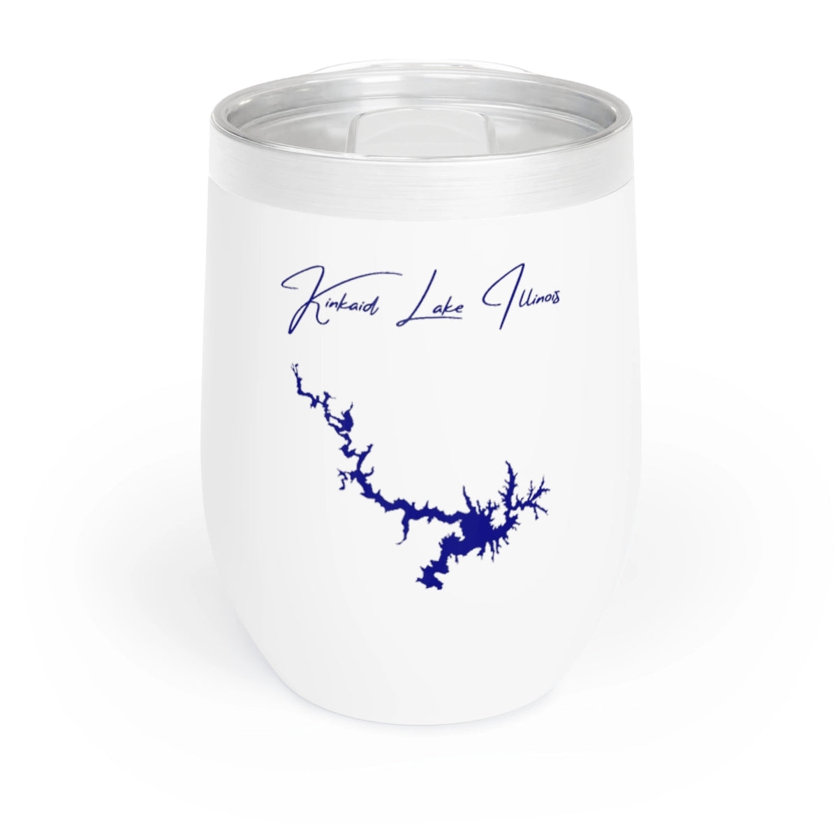 Illinois  Kinkaid  Lake  Wine  Tumbler  front  position  view  from  front  white.webp