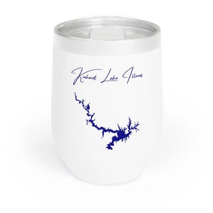 Illinois  Kinkaid  Lake  Wine  Tumbler  front  position  view  from  front  white.webp