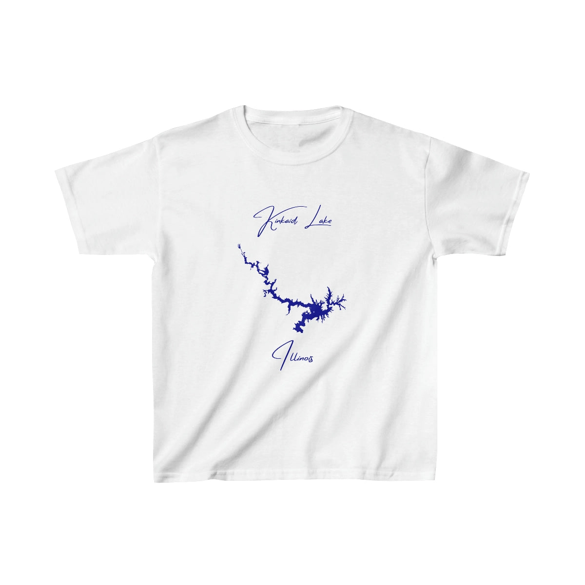 Illinois  Kinkaid  Lake  Youth  T-shirt  front  position  view  from  front  white.webp