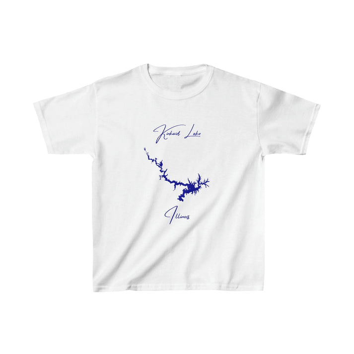 Illinois  Kinkaid  Lake  Youth  T-shirt  front  position  view  from  front  white.webp