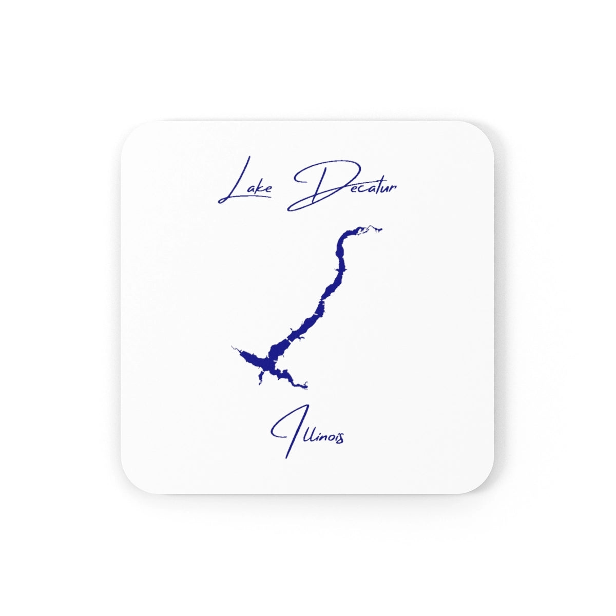 Illinois  Lake  Decatur  Coaster  Set  front  position  view  from  front  3.75  x  3.75.webp